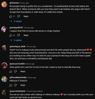 Fans in the YouTube comments section reacting to the streamer's take (Image via Pokimane Too/YouTube)